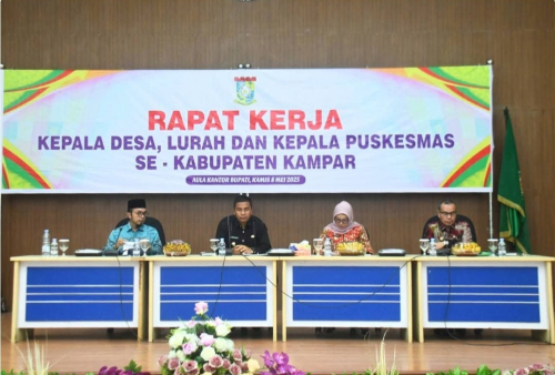 Rakor Bersama Camat, Kades dan Kapus se-kabupaten Kampar, Bupati Soroti Tata Kelola Desa dan Pelayanan Publik