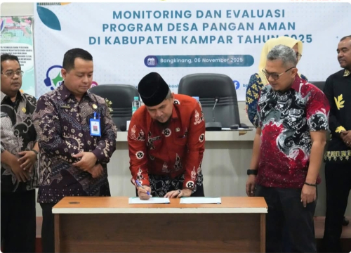 Jaga Mutu Pangan, Pemkab Kampar dan BPOM Evaluasi Program Desa Pangan Aman 2025