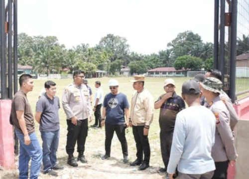 Jelang Diresmikan Kapolri, Bupati Kampar Tinjau Jembatan Merah Putih Presisi di Desa Gobah