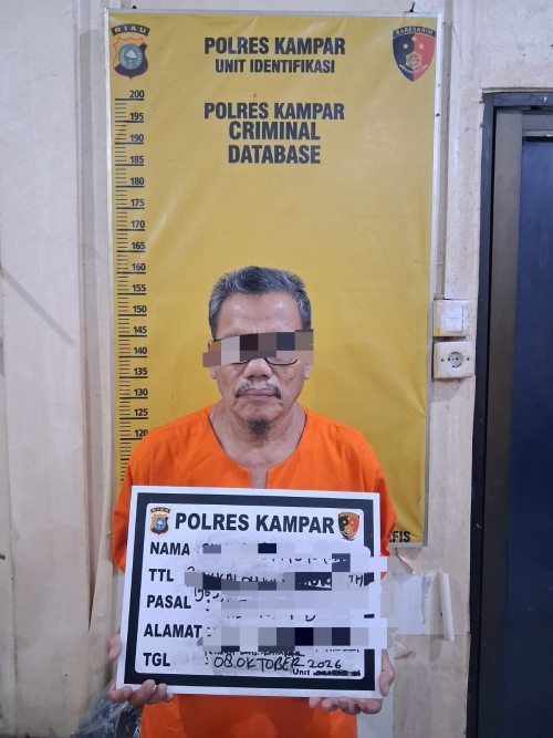 Guru Ngaji di Kampar Ditangkap Polisi, Diduga Cabuli Empat Anak di Bawah Umur