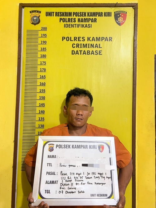 Polisi Tangkap Pengedar Sabu di Kampar, 2 Paket Disembunyikan di Bagasi Motor