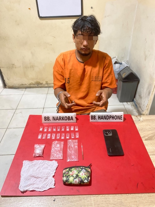 Polisi Tangkap Pengedar Sabu di Tapung, 18 Paket Disita