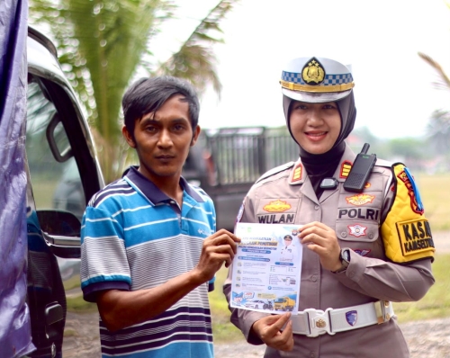 Satlantas Polres Kampar Gandeng Samsat Bangkinang Gelar Razia Gabungan, Warga Diingatkan Tertib Berlalu Lintas dan Taat Pajak