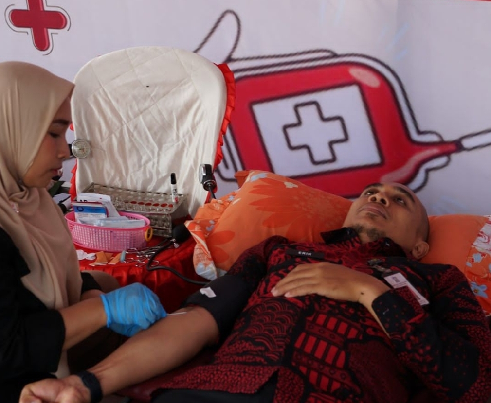 Semarak HUT Pengayoman dan Kemerdekaan RI Lapas Bangkinang Adakan Donor Darah