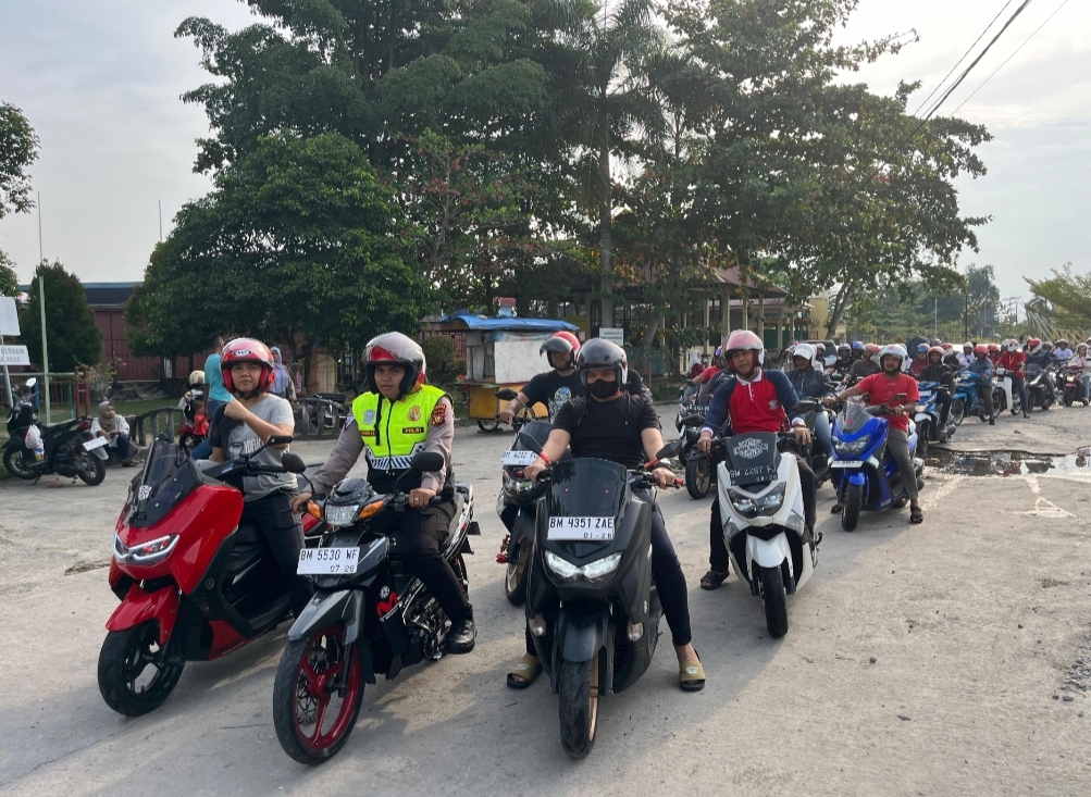 Semarak HUT RI Ke-79, Satlantas Polres Kampar Gelar Touring Kemerdekaan