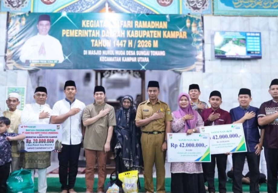 Safari Ramadhan di Sungai Tonang, Bupati Kampar Tekankan Kolaborasi Pembangunan dan Kepedulian Sosial